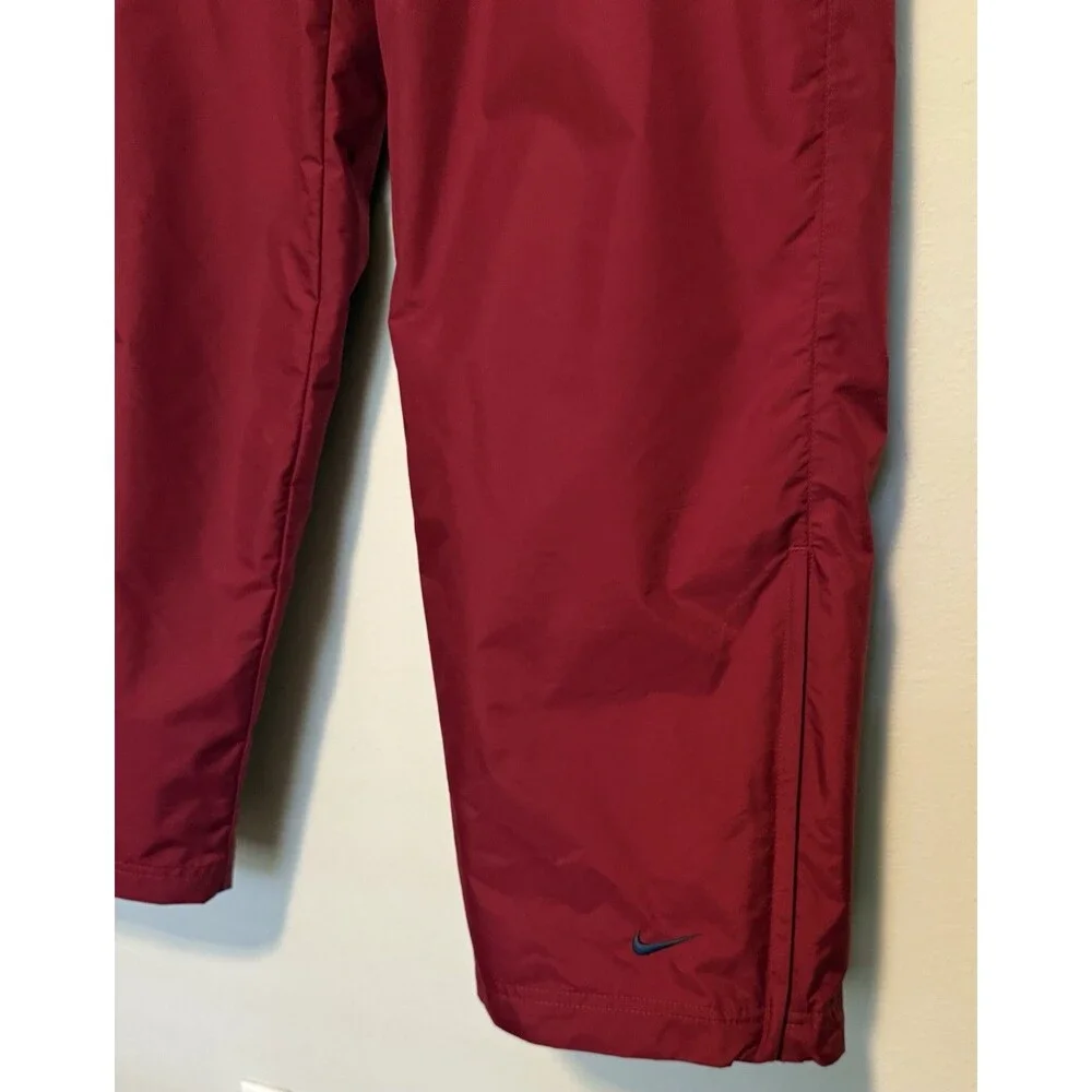 Vintage Men's Nike Tracksuit XL Maroon Blue Colorblock Windbreaker Pants Y2K